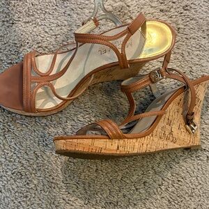 Michael Kors Brown Wedge Sandals